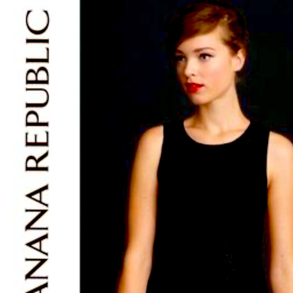 Banana Republic Mad Men sleeveless black lace top
